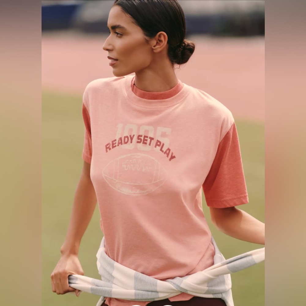 Anthropologie NWT Daily Practice Runner Cotton Blend Tee